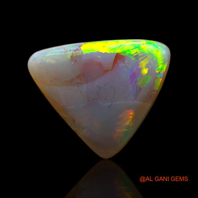 Natural Untreated Fire Opal Loose Gemstone Trillion Cabochon From Australia 4.00 Cts 14x12x4 mm AB-562