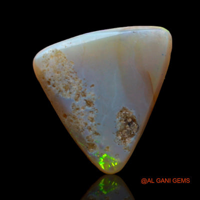 Natural Untreated Fire Opal Loose Gemstone Trillion Cabochon From Australia 4.00 Cts 14x12x4 mm AB-562