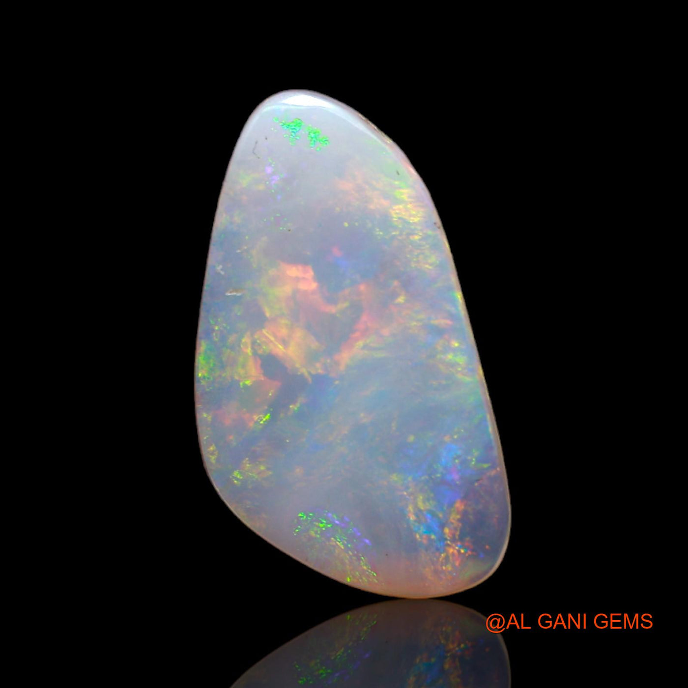 2.00 Cts Unheated Australian Fire Opal Loose Gemstone Fancy Cabochon Natural 17x9x2 mm AB-563