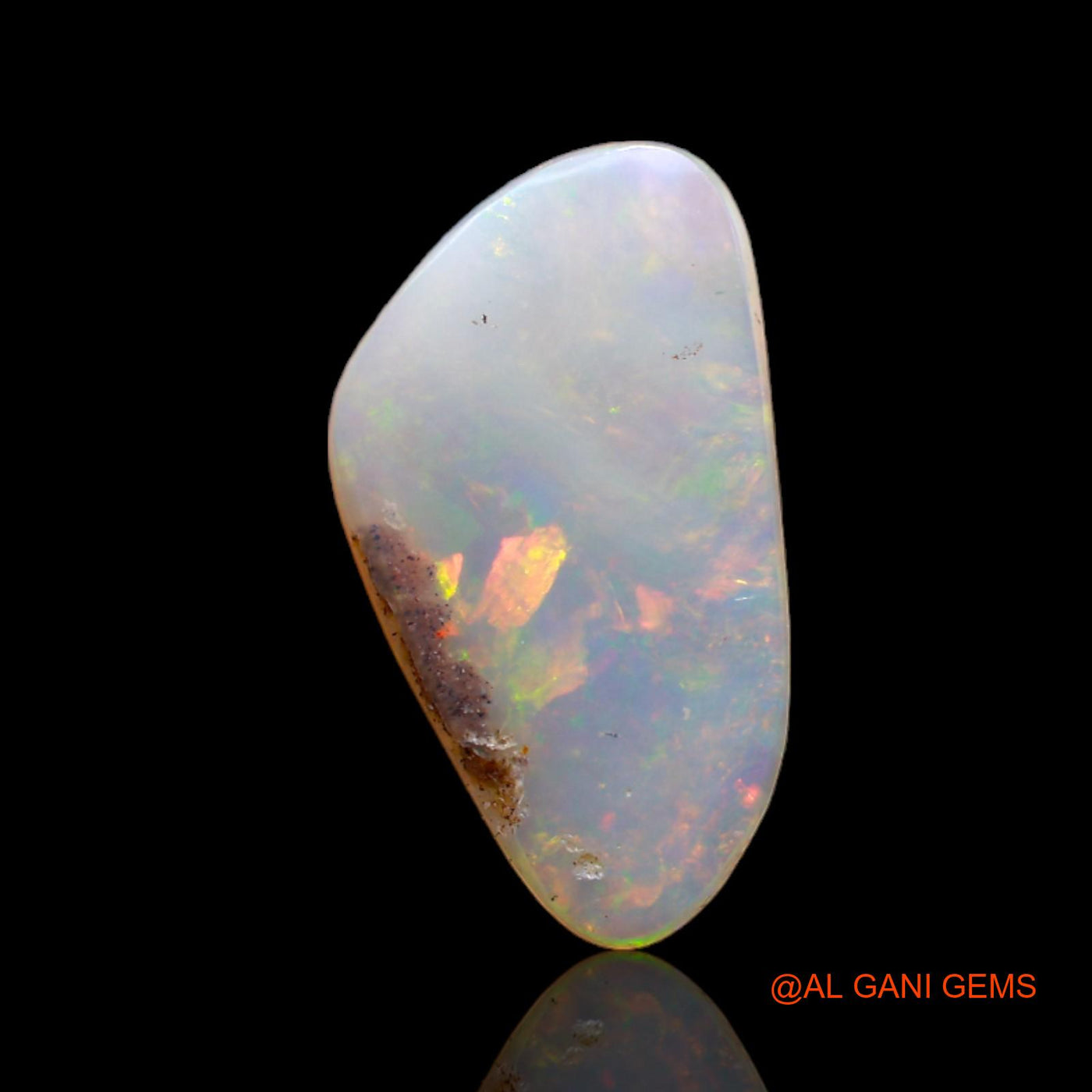 2.00 Cts Unheated Australian Fire Opal Loose Gemstone Fancy Cabochon Natural 17x9x2 mm AB-563
