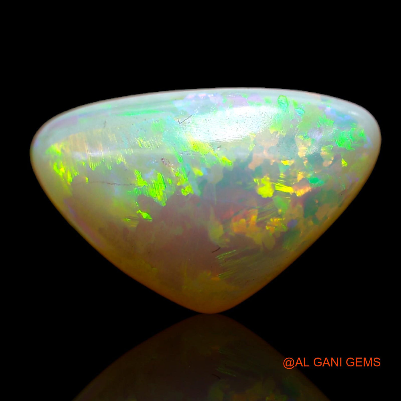 4.00 Cts Natural Australian Fire Opal Loose Gemstone Fancy Cabochon 15x9x5 mm AB-566
