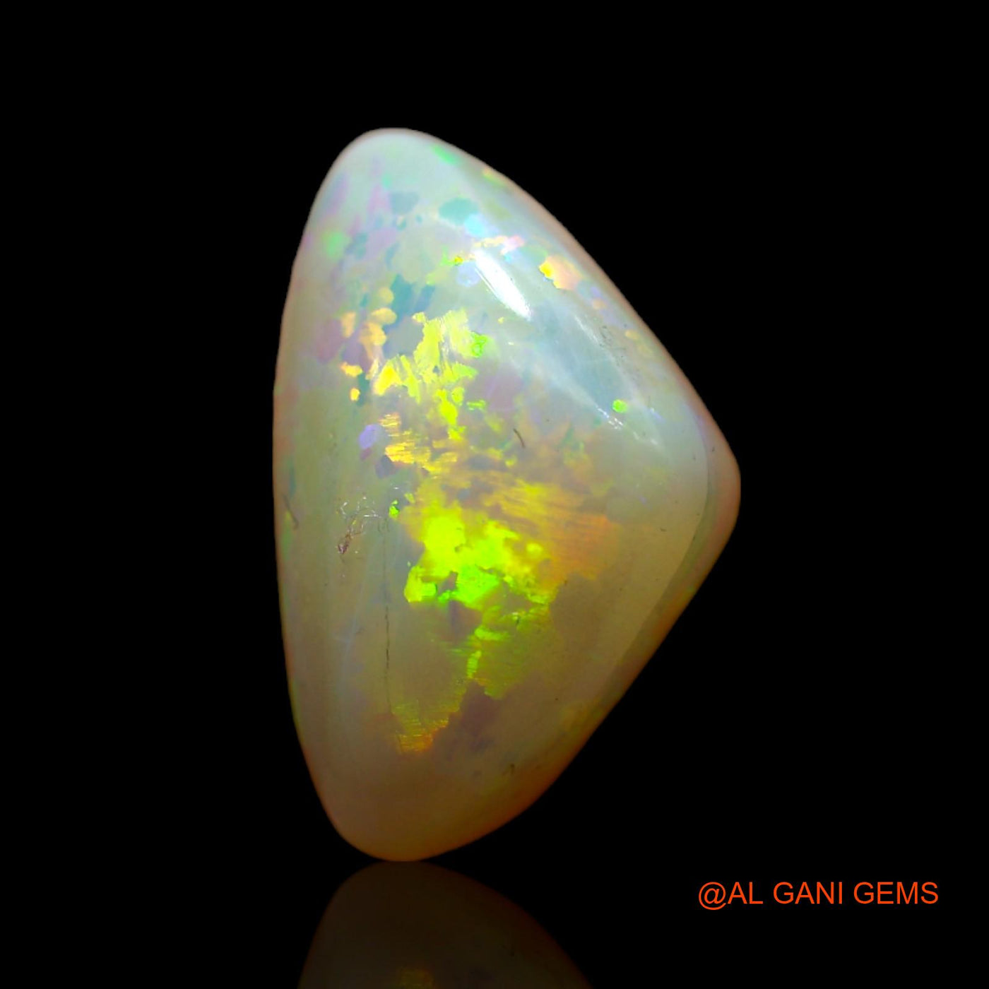 4.00 Cts Natural Australian Fire Opal Loose Gemstone Fancy Cabochon 15x9x5 mm AB-566