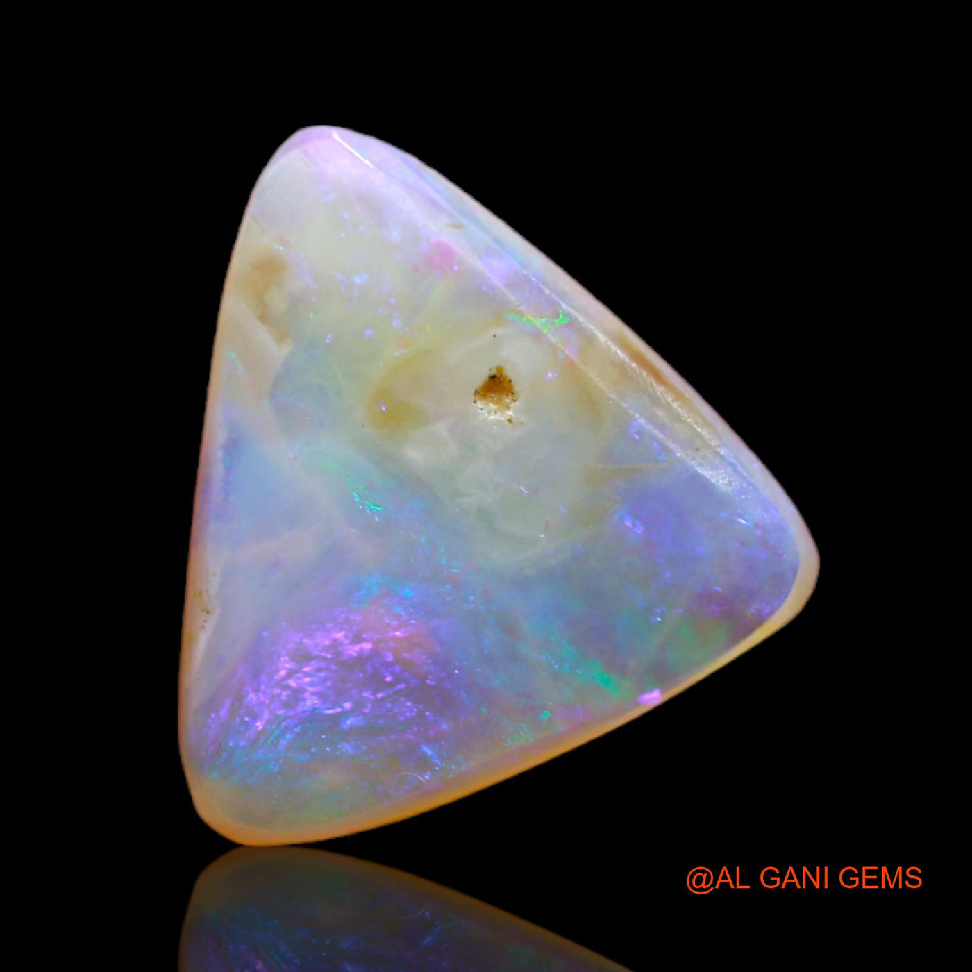 3.00 Cts Natural Australian Fire Opal Loose Gemstone Trillion Cabochon 13x12x3 mm AB-567