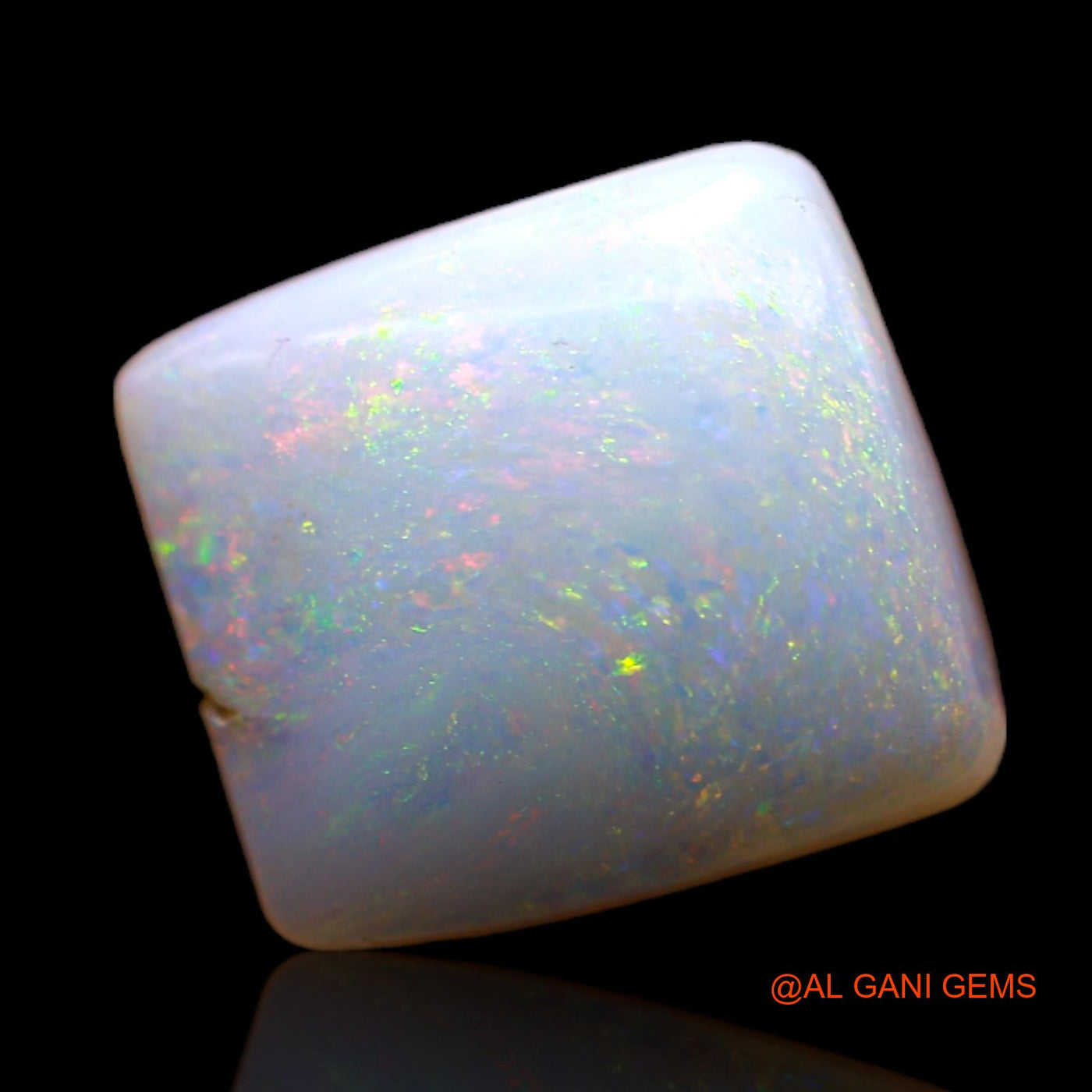 Natural Fire Opal Gemstone 5.00 Cts Loose Square Cabochon From Australia 12x11x5 mm AB-569