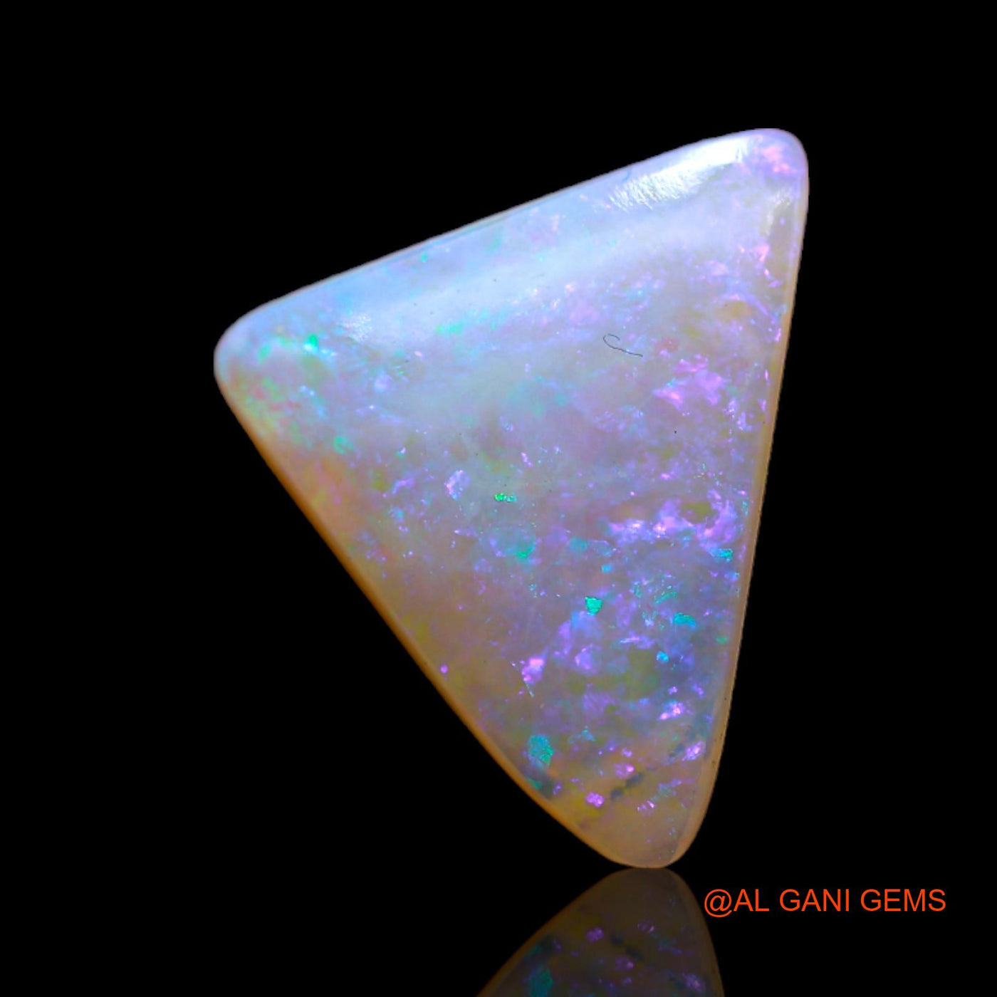 2.80 Cts Natural Australian Fire Opal Loose Gemstone Trillion Cabochon 13x12x3 mm AB-571