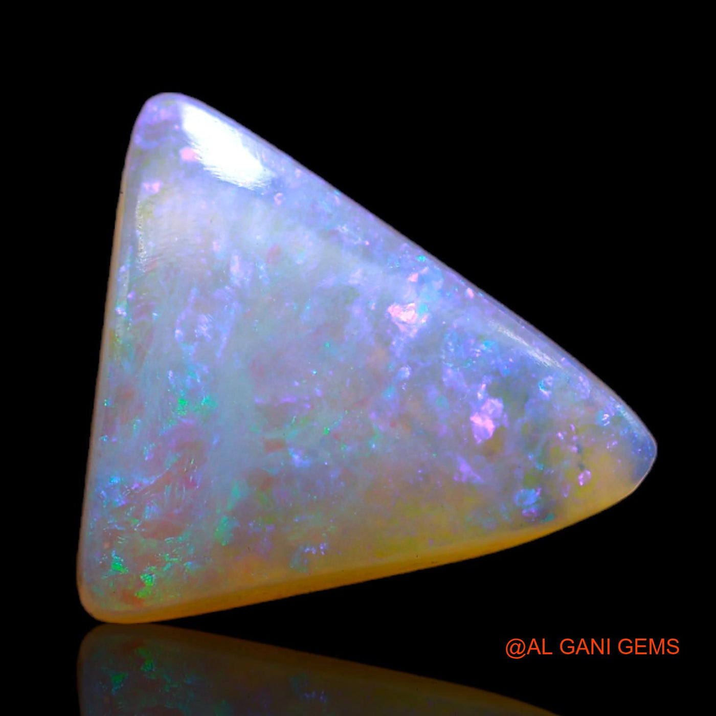 2.80 Cts Natural Australian Fire Opal Loose Gemstone Trillion Cabochon 13x12x3 mm AB-571