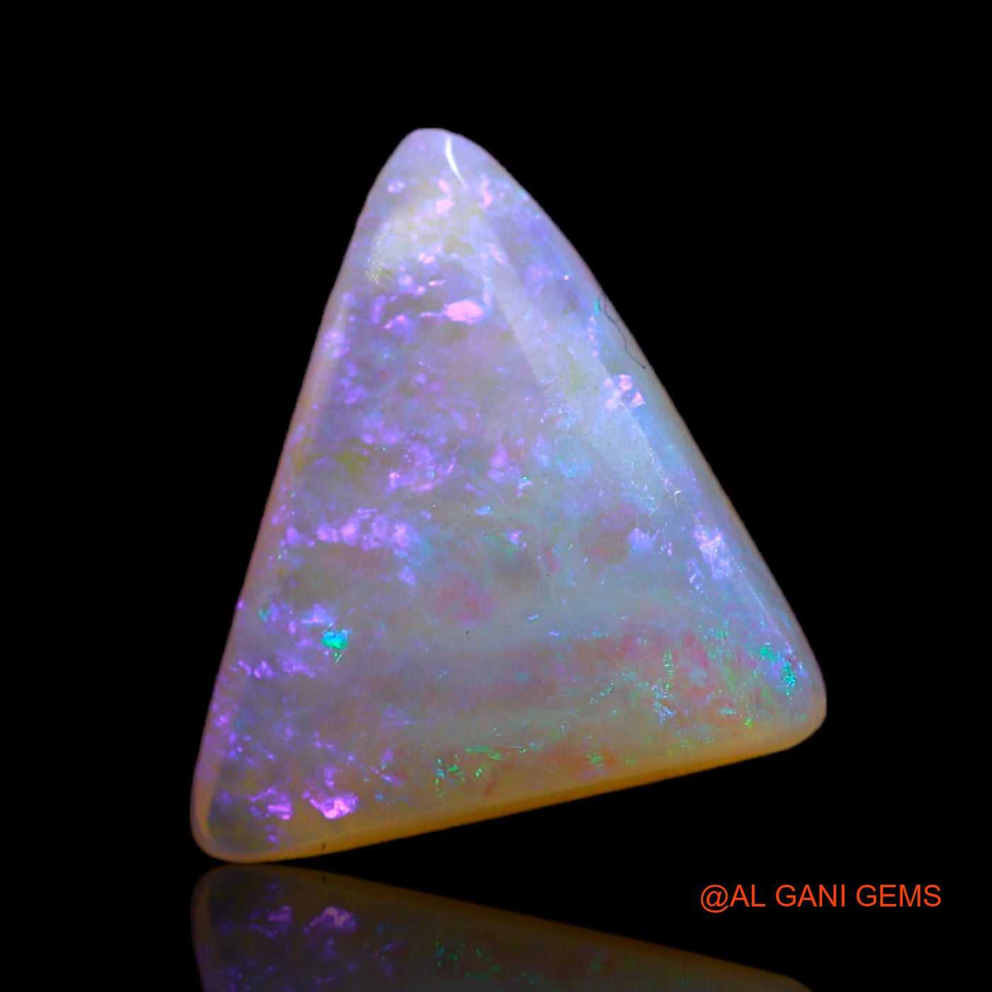2.80 Cts Natural Australian Fire Opal Loose Gemstone Trillion Cabochon 13x12x3 mm AB-571