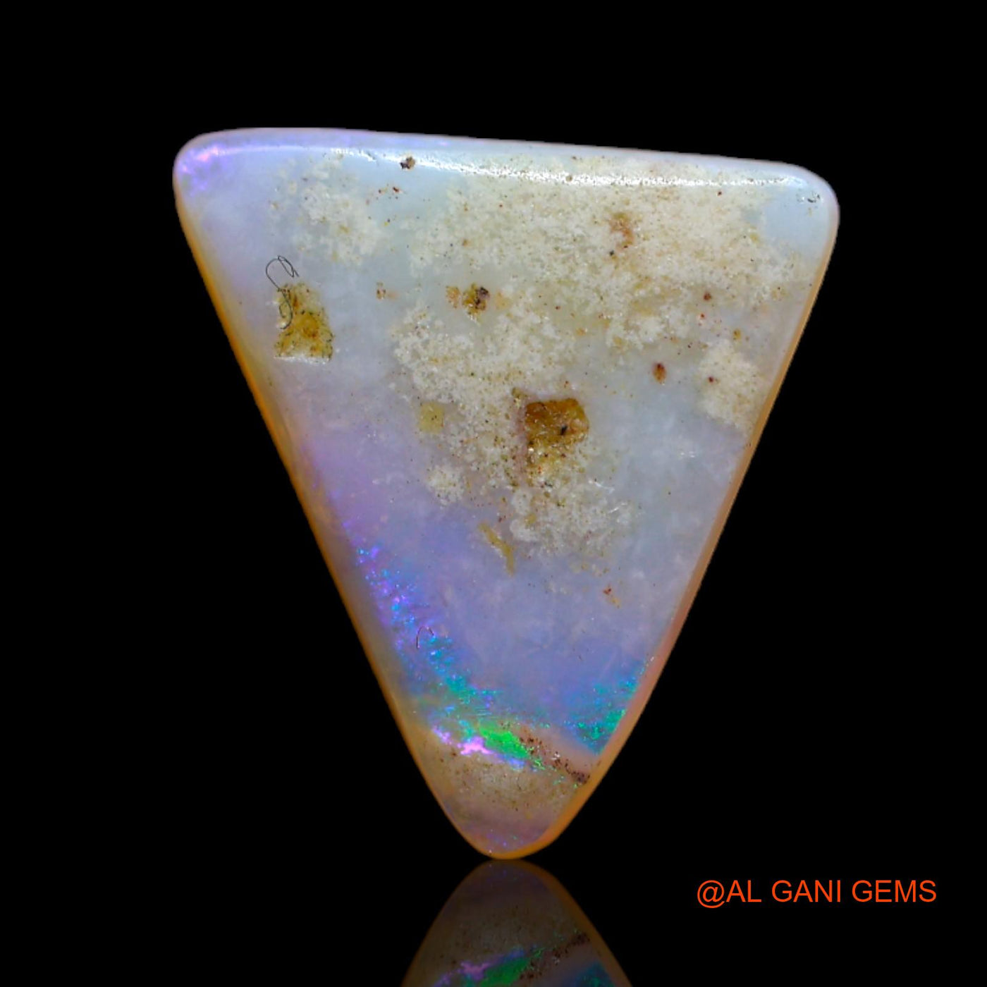 2.80 Cts Natural Australian Fire Opal Loose Gemstone Trillion Cabochon 13x12x3 mm AB-571