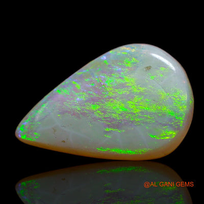 3.00 Cts Unheated Australian Fire Opal Loose Gemstone Pear Cabochon Natural 15x10x3 mm AB-572