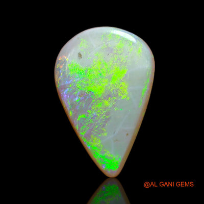 3.00 Cts Unheated Australian Fire Opal Loose Gemstone Pear Cabochon Natural 15x10x3 mm AB-572