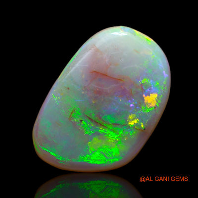 4.00 Cts Unheated Australian Fire Opal Loose Gemstone Fancy Cabochon Natural 14x9x4 mm AB-576