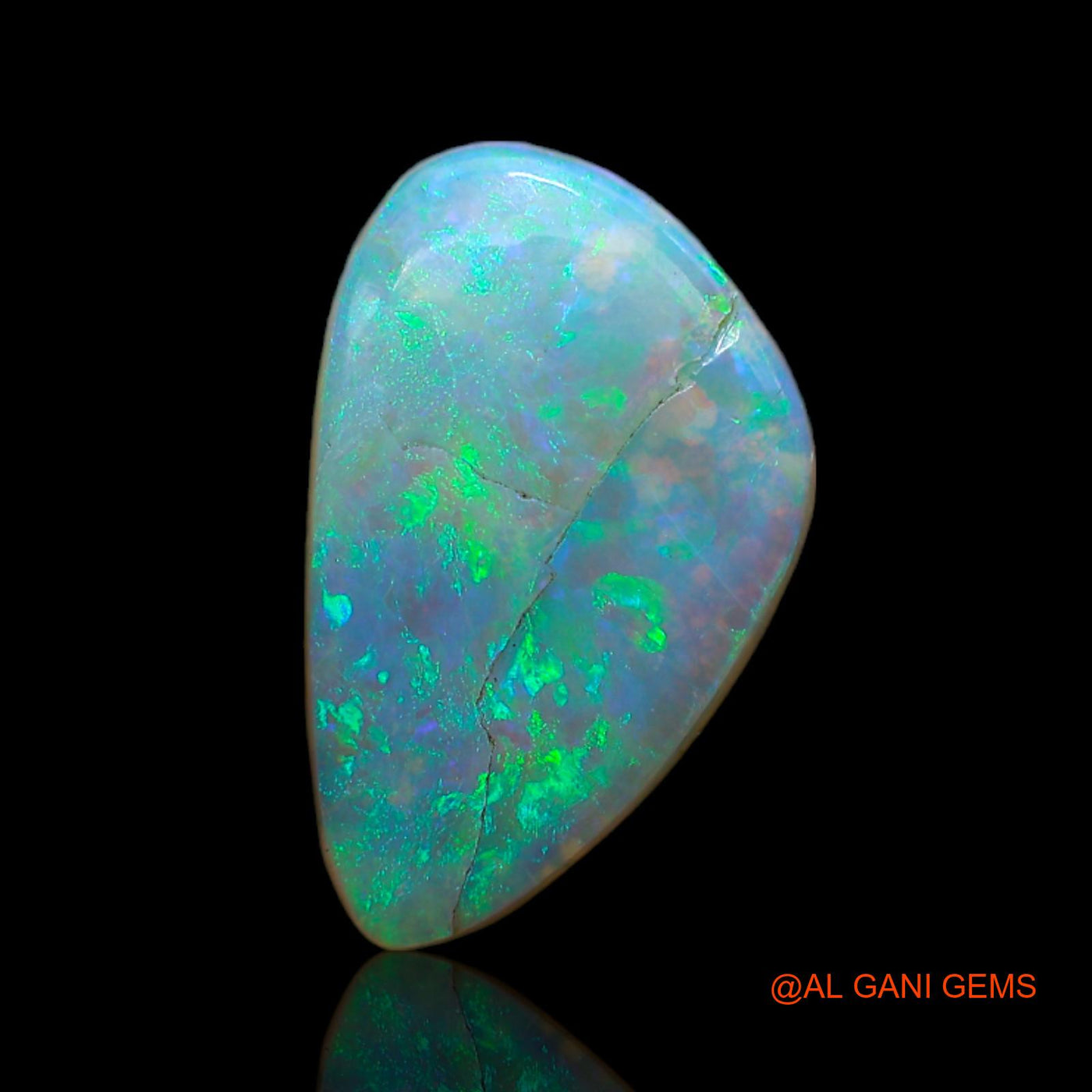 3.00 Cts Natural Australian Fire Opal Loose Gemstone Fancy Cabochon 15x9x3 mm AB-577