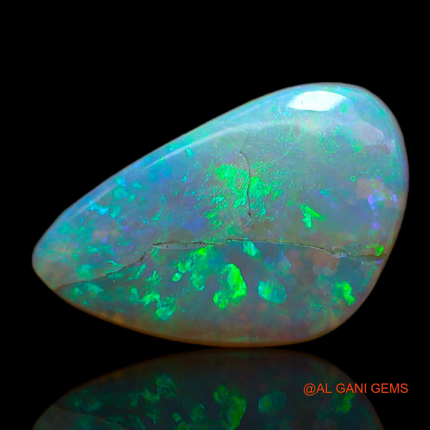 3.00 Cts Natural Australian Fire Opal Loose Gemstone Fancy Cabochon 15x9x3 mm AB-577