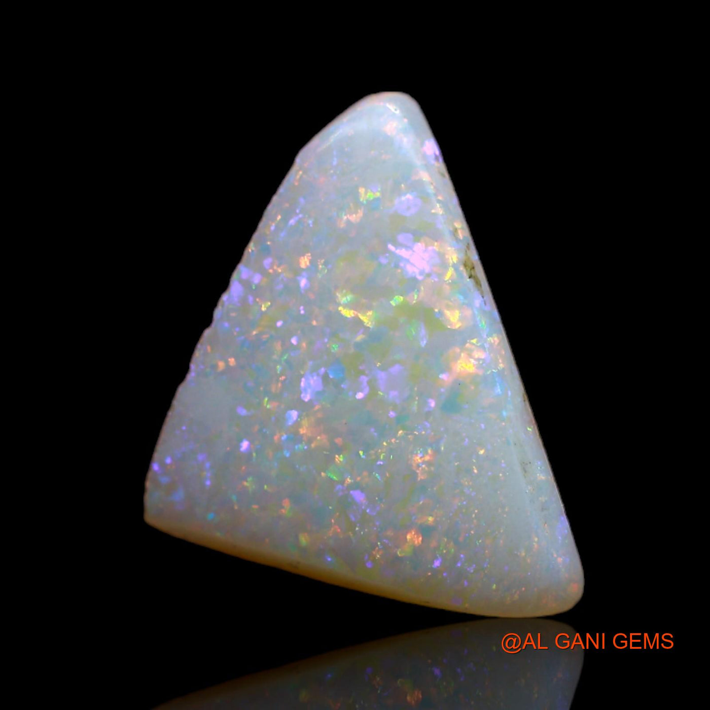 2.00 Cts Natural Australian Fire Opal Loose Gemstone Trillion Cabochon 14x10x3 mm AB-578