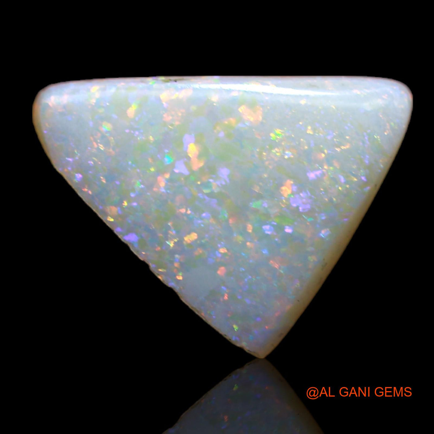 2.00 Cts Natural Australian Fire Opal Loose Gemstone Trillion Cabochon 14x10x3 mm AB-578