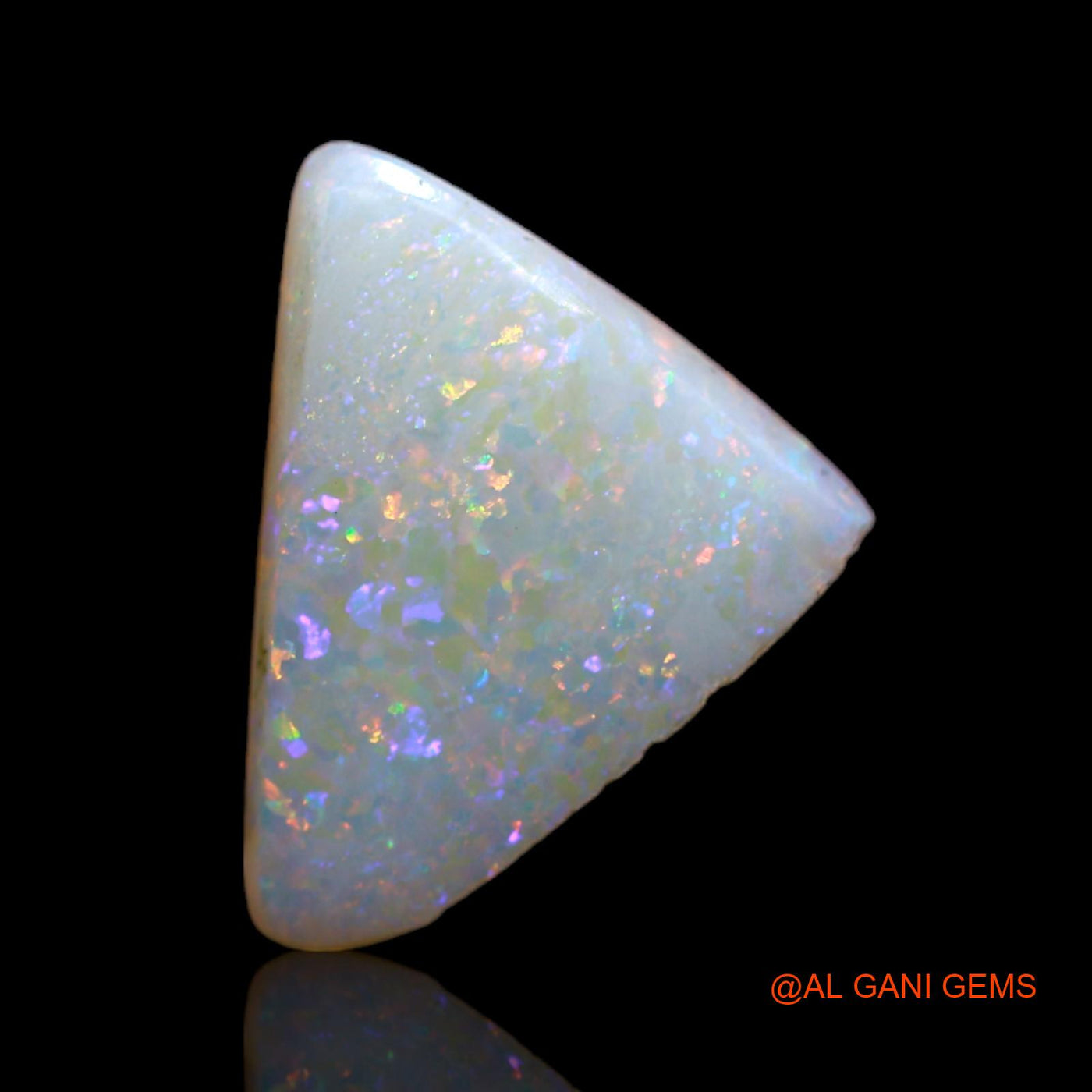 2.00 Cts Natural Australian Fire Opal Loose Gemstone Trillion Cabochon 14x10x3 mm AB-578