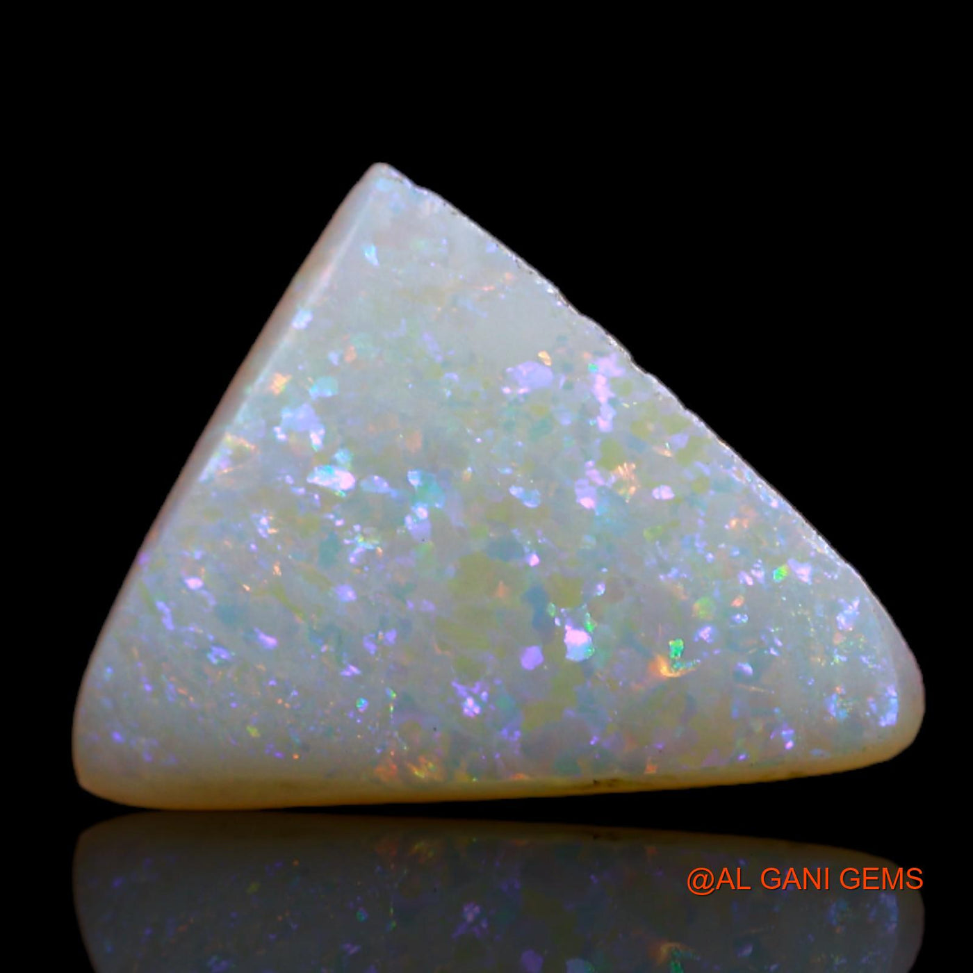 2.00 Cts Natural Australian Fire Opal Loose Gemstone Trillion Cabochon 14x10x3 mm AB-578