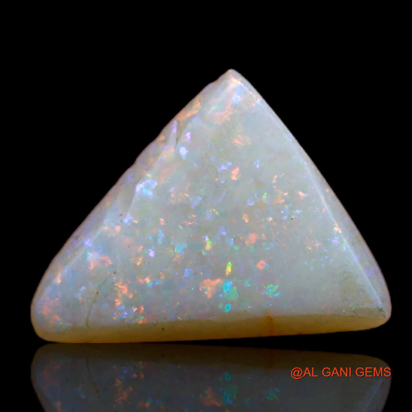 2.00 Cts Natural Australian Fire Opal Loose Gemstone Trillion Cabochon 14x10x3 mm AB-578
