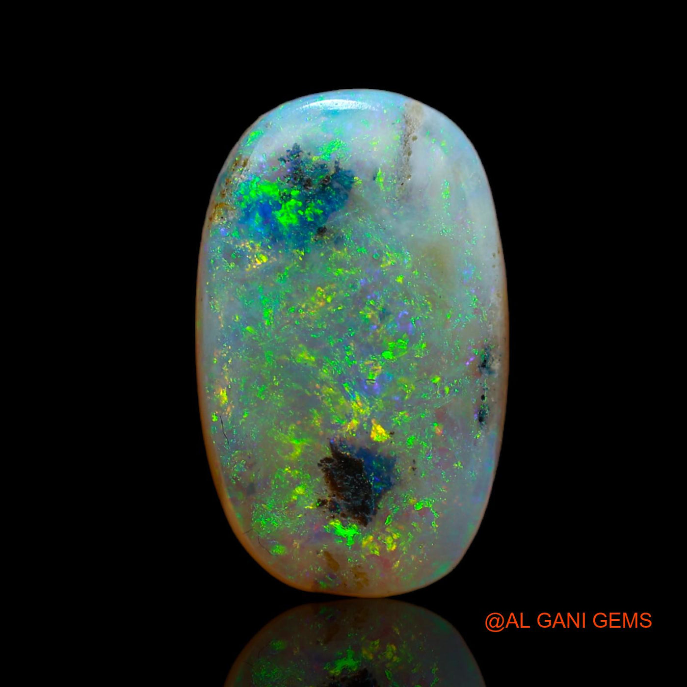 Natural Untreated Fire Opal Loose Gemstone Oval Cabochon From Australia 6.60 Cts 16x10x5 mm AB-57
