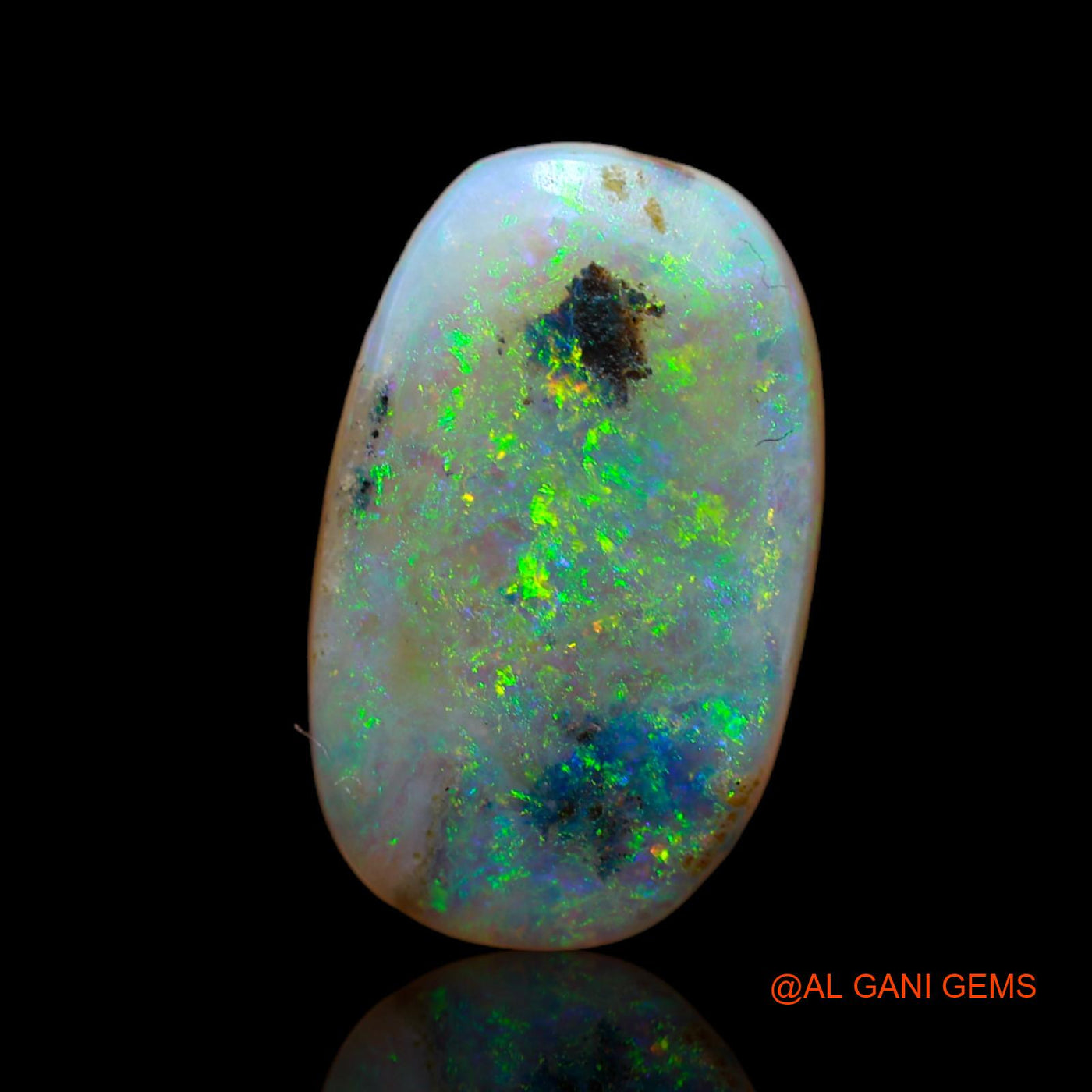 Natural Untreated Fire Opal Loose Gemstone Oval Cabochon From Australia 6.60 Cts 16x10x5 mm AB-57