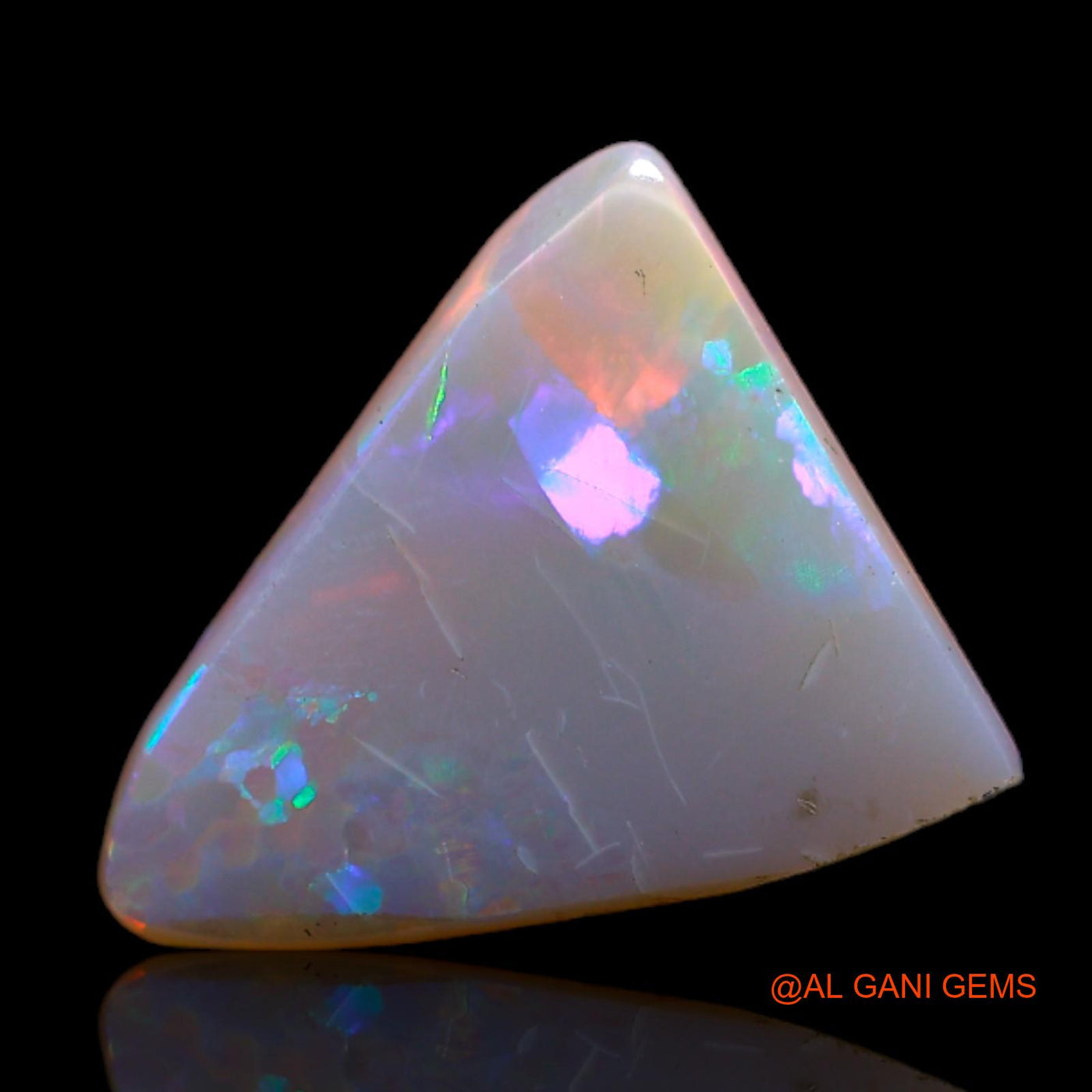 3.00 Cts Natural Australian Fire Opal Trillion Cabochon Loose Gemstone For Jewelry 12x11x4 mm AB-580