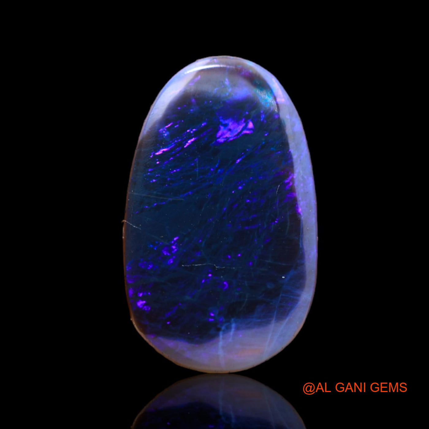 3.00 Cts Natural Australian Fire Opal Loose Gemstone Fancy Cabochon 15x9x3 mm AB-581