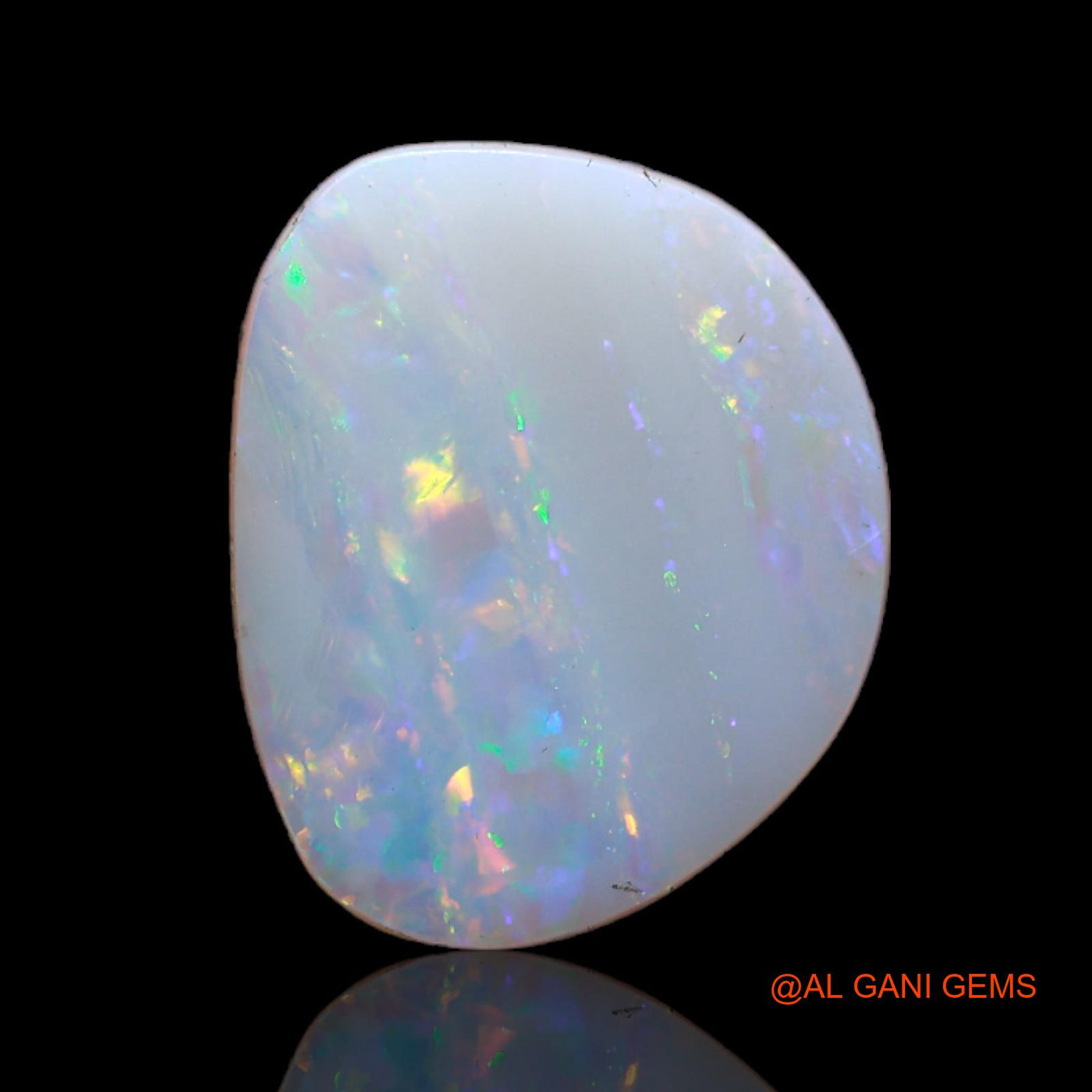 2.50 Cts Natural Australian Fire Opal Loose Gemstone Fancy Cabochon 13x11x3 mm AB-582