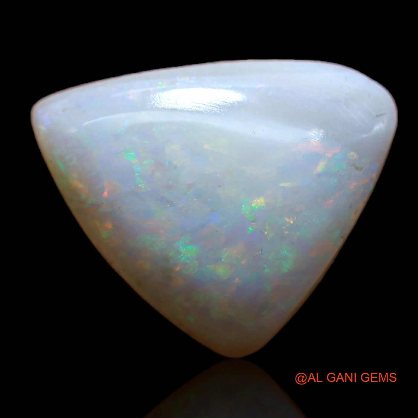 3.00 Cts Natural Australian Fire Opal Loose Gemstone Trillion Cabochon 13x11x4 mm AB-583