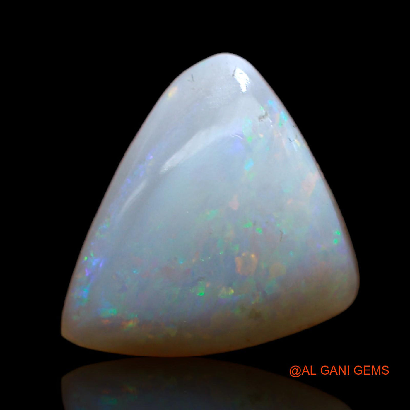 3.00 Cts Natural Australian Fire Opal Loose Gemstone Trillion Cabochon 13x11x4 mm AB-583