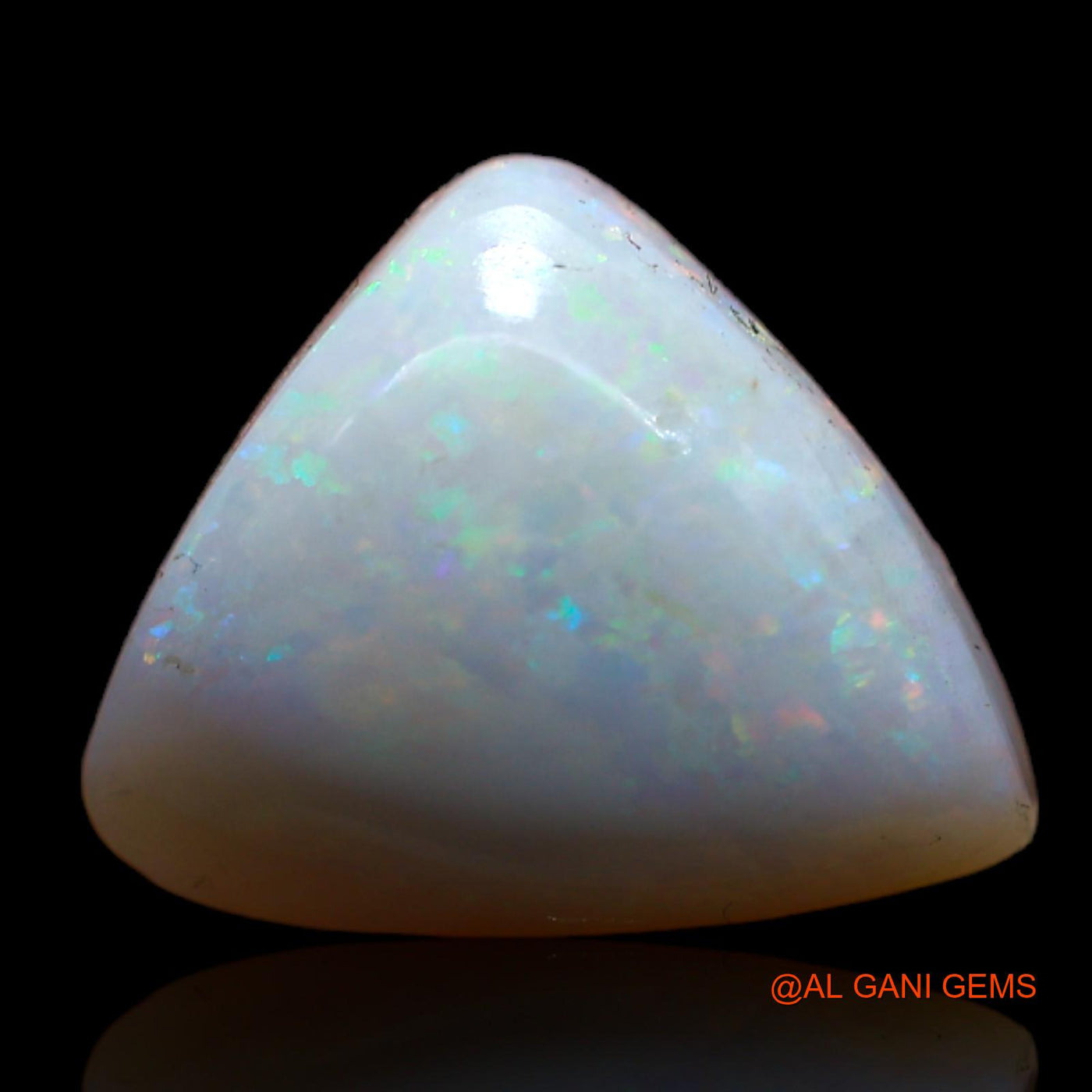 3.00 Cts Natural Australian Fire Opal Loose Gemstone Trillion Cabochon 13x11x4 mm AB-583