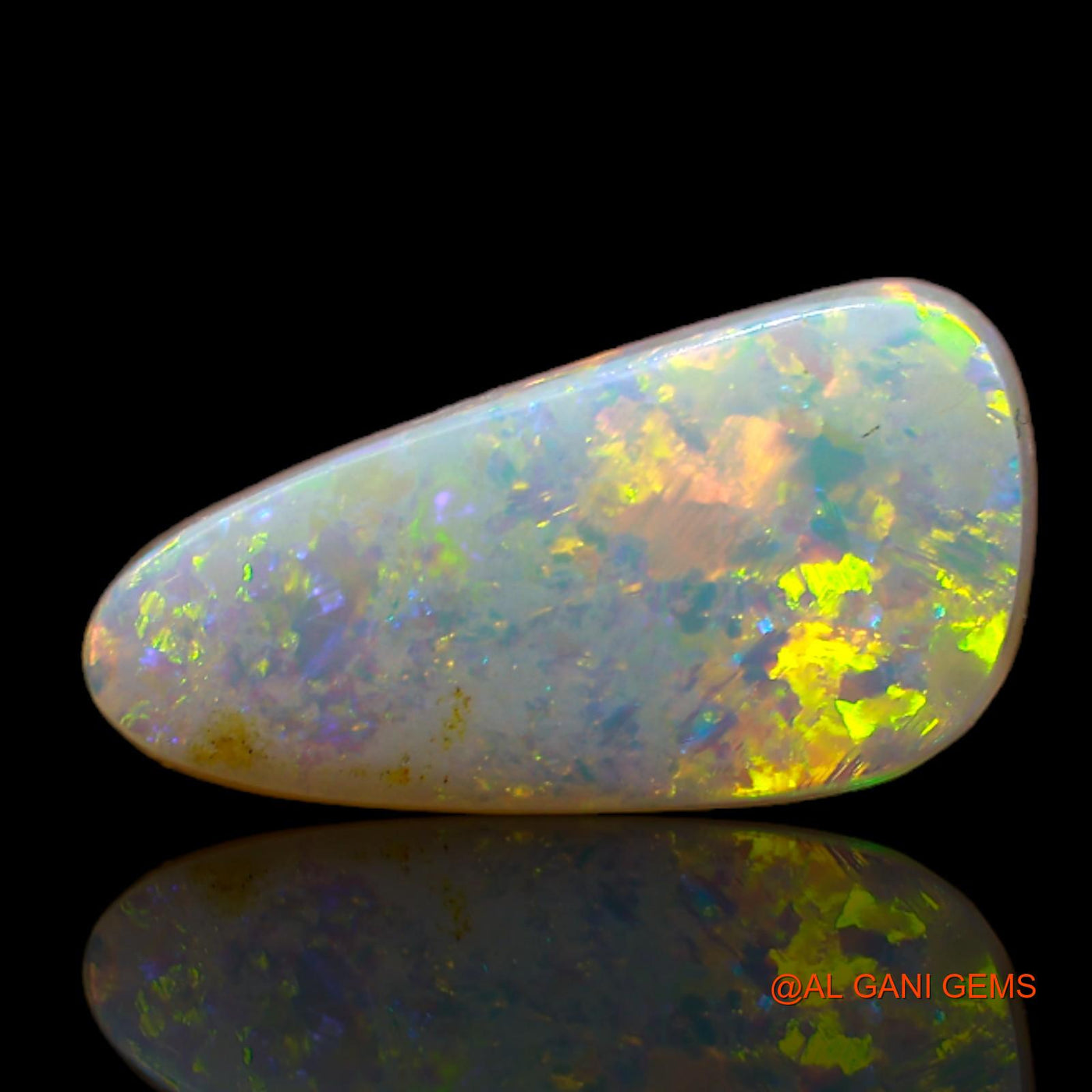 3.60 Cts Natural Australian Fire Opal Loose Gemstone Fancy Cabochon 14x7x5 mm AB-584