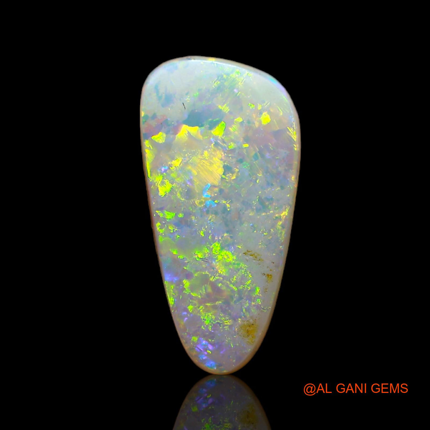 3.60 Cts Natural Australian Fire Opal Loose Gemstone Fancy Cabochon 14x7x5 mm AB-584