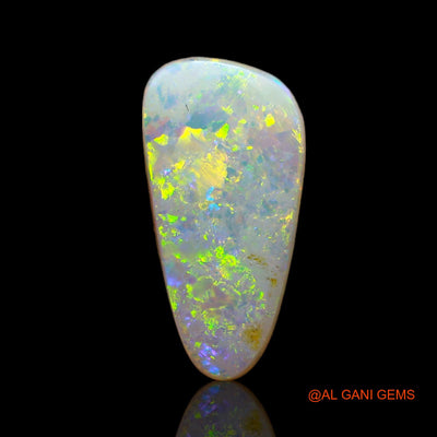 3.60 Cts Natural Australian Fire Opal Loose Gemstone Fancy Cabochon 14x7x5 mm AB-584
