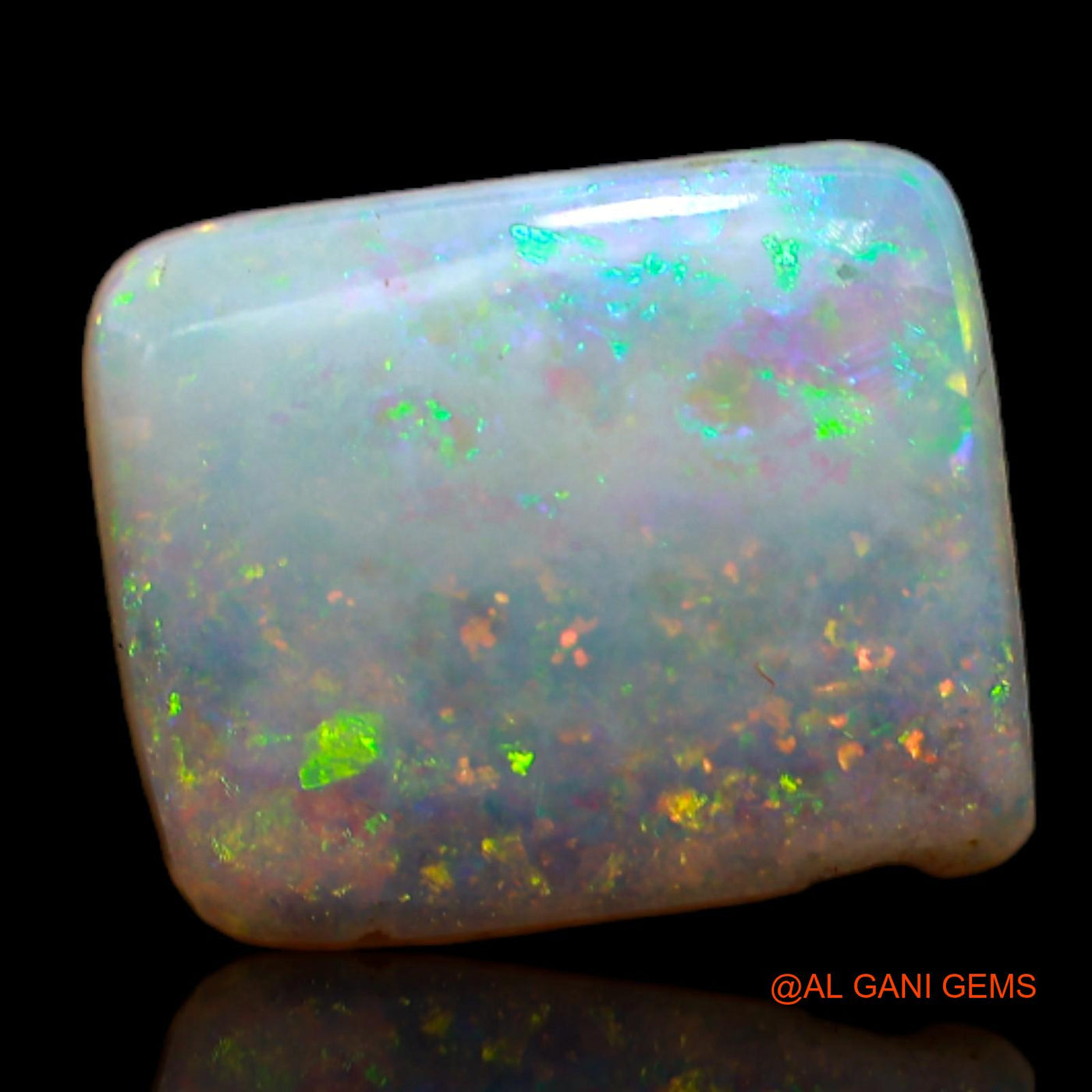 2.70 Cts Natural Australian Fire Opal Loose Gemstone Square Cabochon 11x9x3 mm AB-590