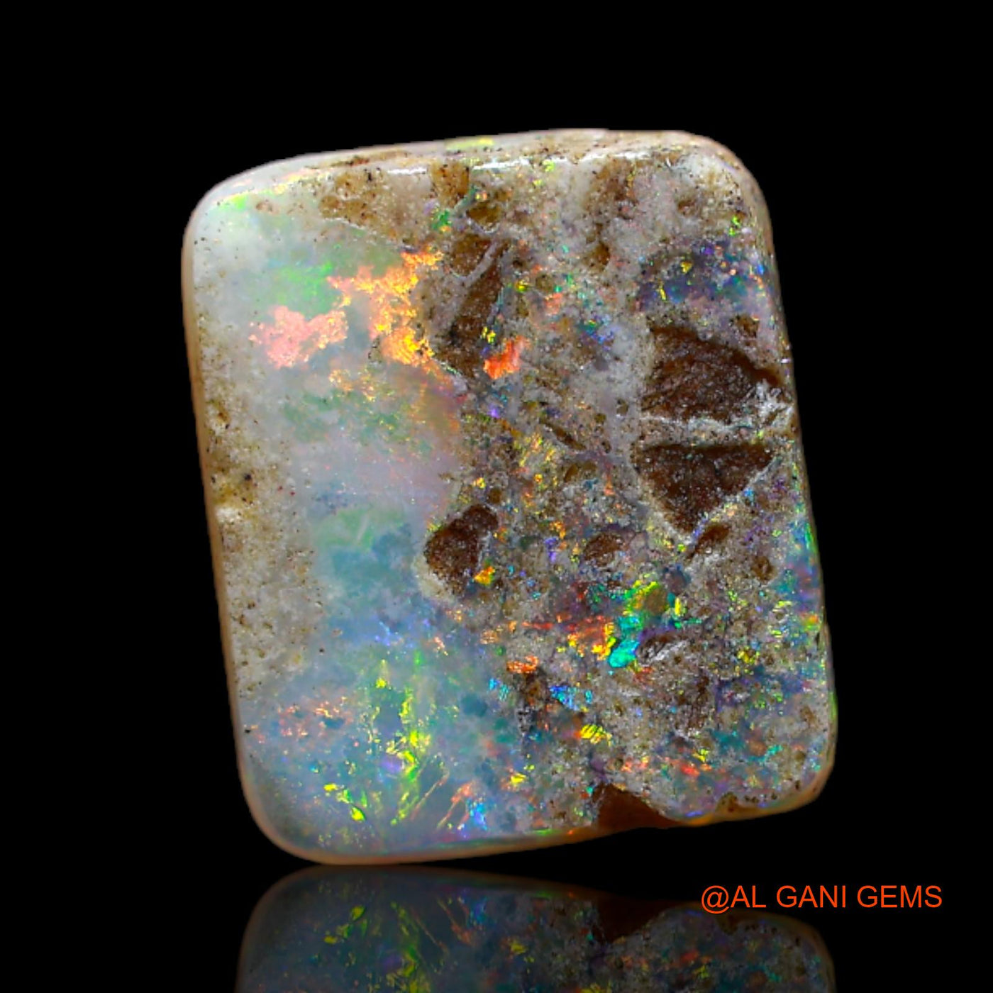 2.70 Cts Natural Australian Fire Opal Loose Gemstone Square Cabochon 11x9x3 mm AB-590