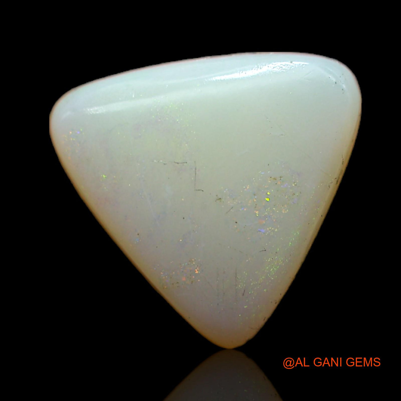 Natural Fire Opal Gemstone 3.40 Cts Loose Trillion Cabochon From Australia 11x11x4 mm AB-591