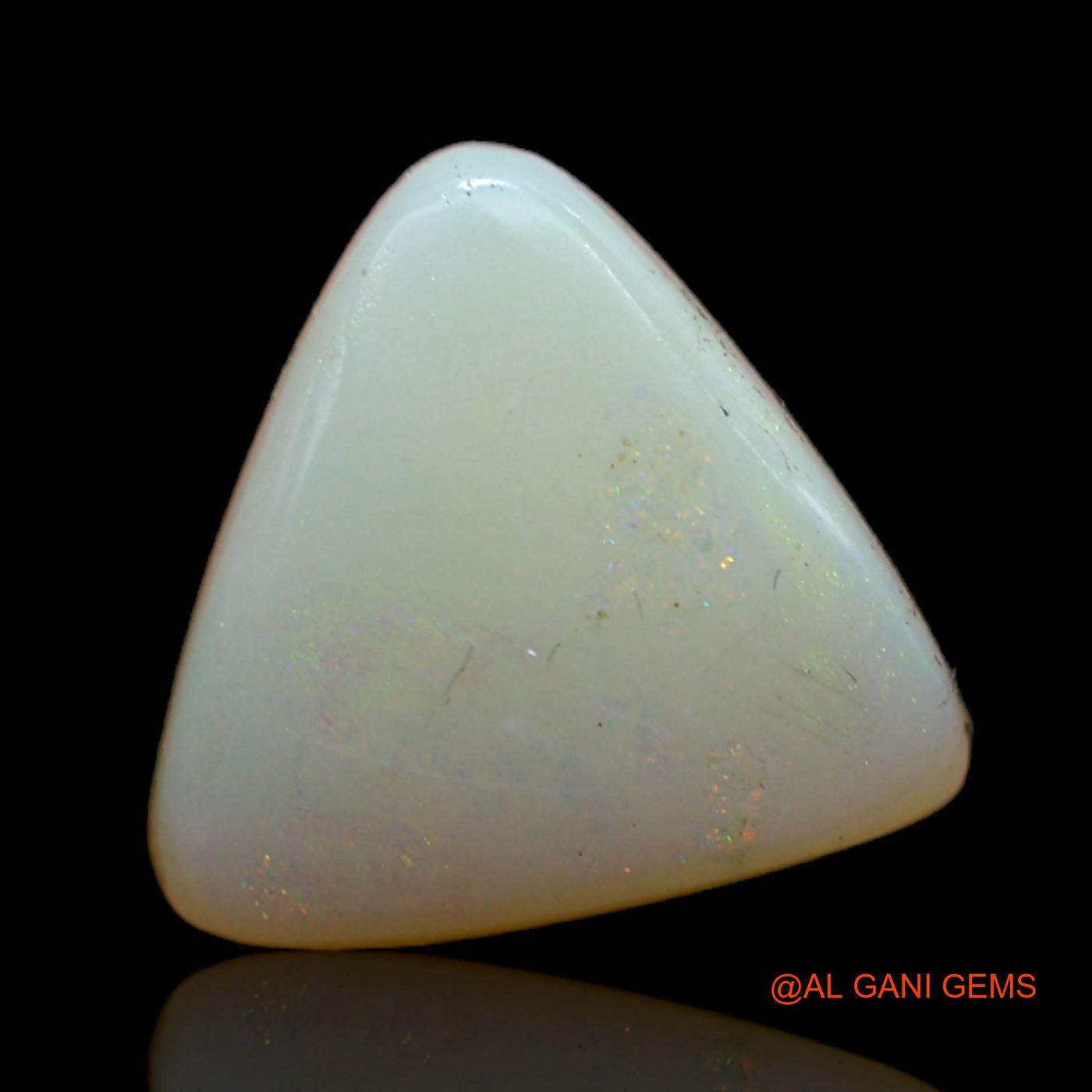 Natural Fire Opal Gemstone 3.40 Cts Loose Trillion Cabochon From Australia 11x11x4 mm AB-591
