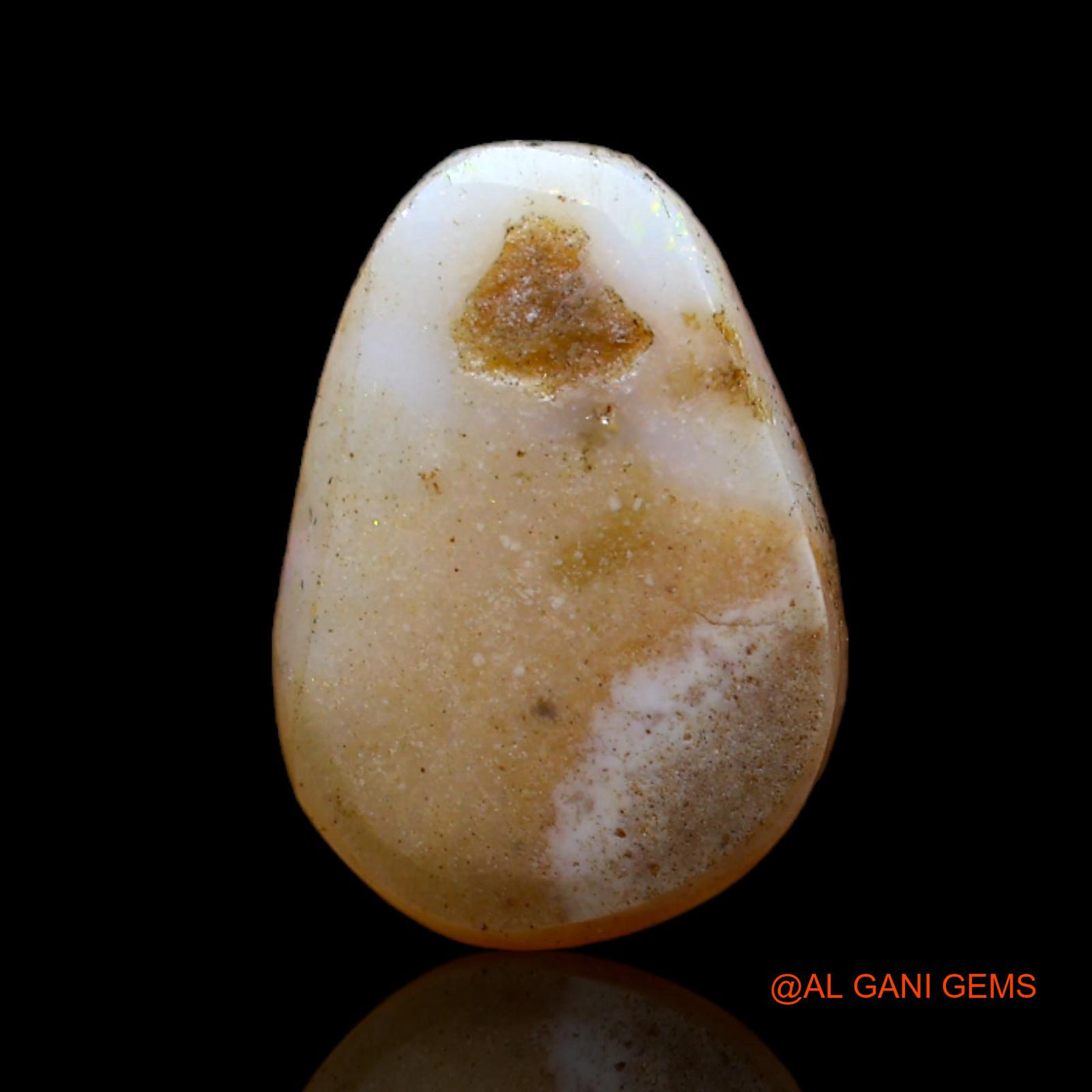 2.00 Cts Natural Australian Fire Opal Loose Gemstone Fancy Cabochon 13x9x2 mm AB-595