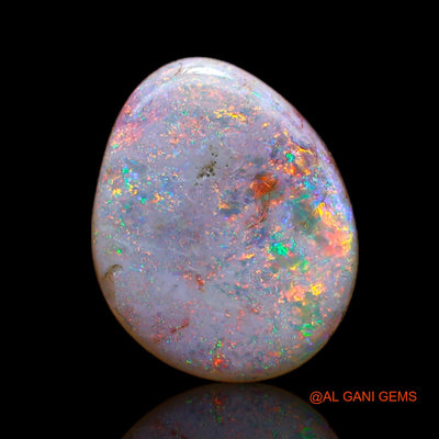 Natural Untreated Fire Opal Loose Gemstone Fancy Cabochon From Australia 1.60 Cts 12x10x2 mm AB-596