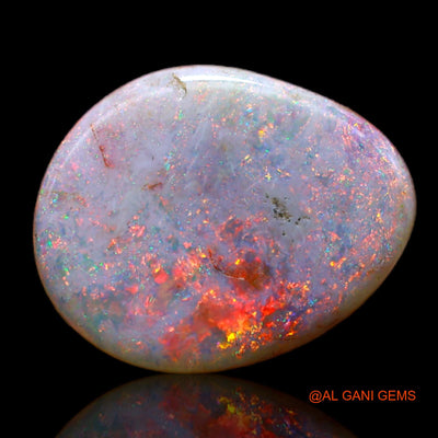 Natural Untreated Fire Opal Loose Gemstone Fancy Cabochon From Australia 1.60 Cts 12x10x2 mm AB-596