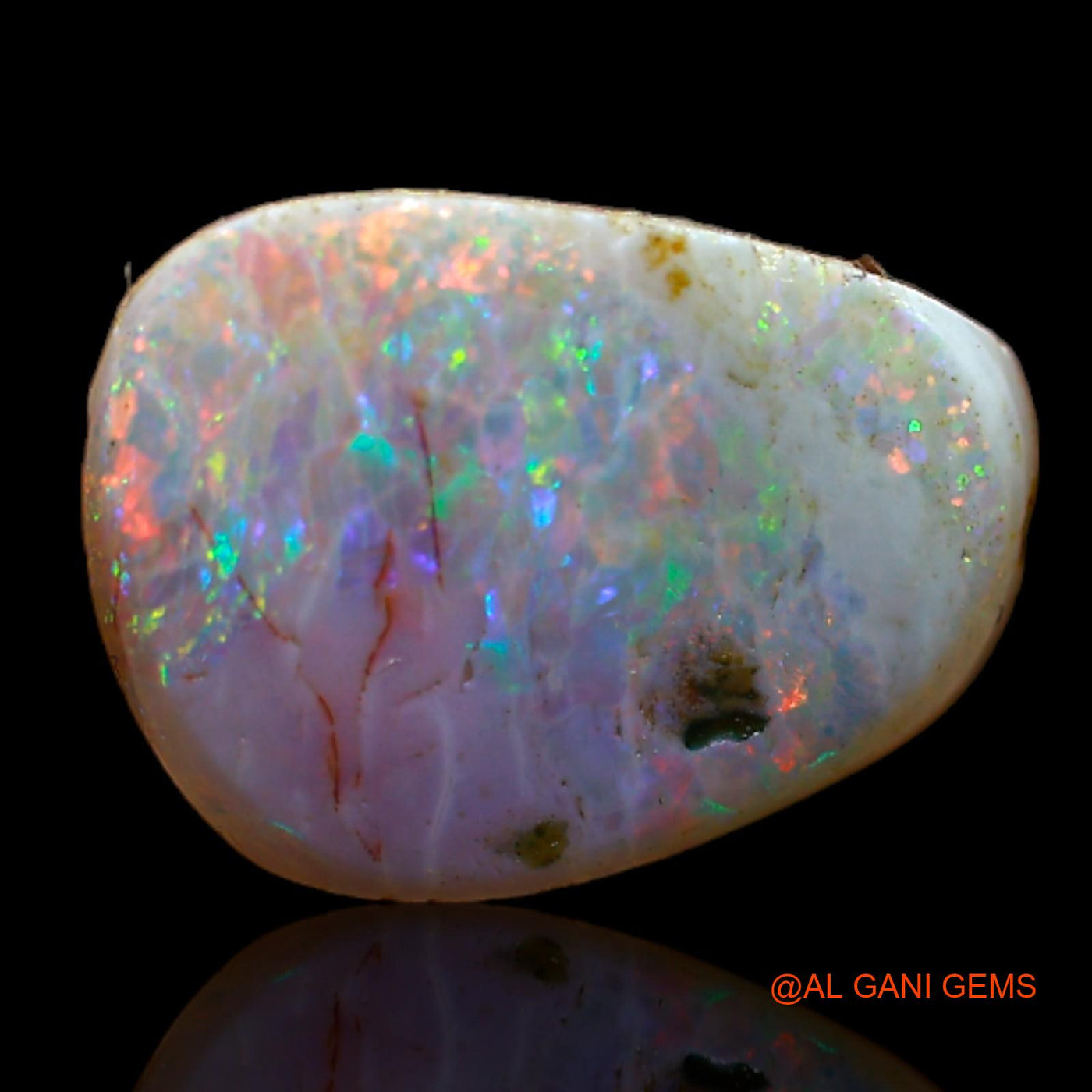2.00 Cts Unheated Australian Fire Opal Loose Gemstone Fancy Cabochon Natural 12x9x2 mm AB-598