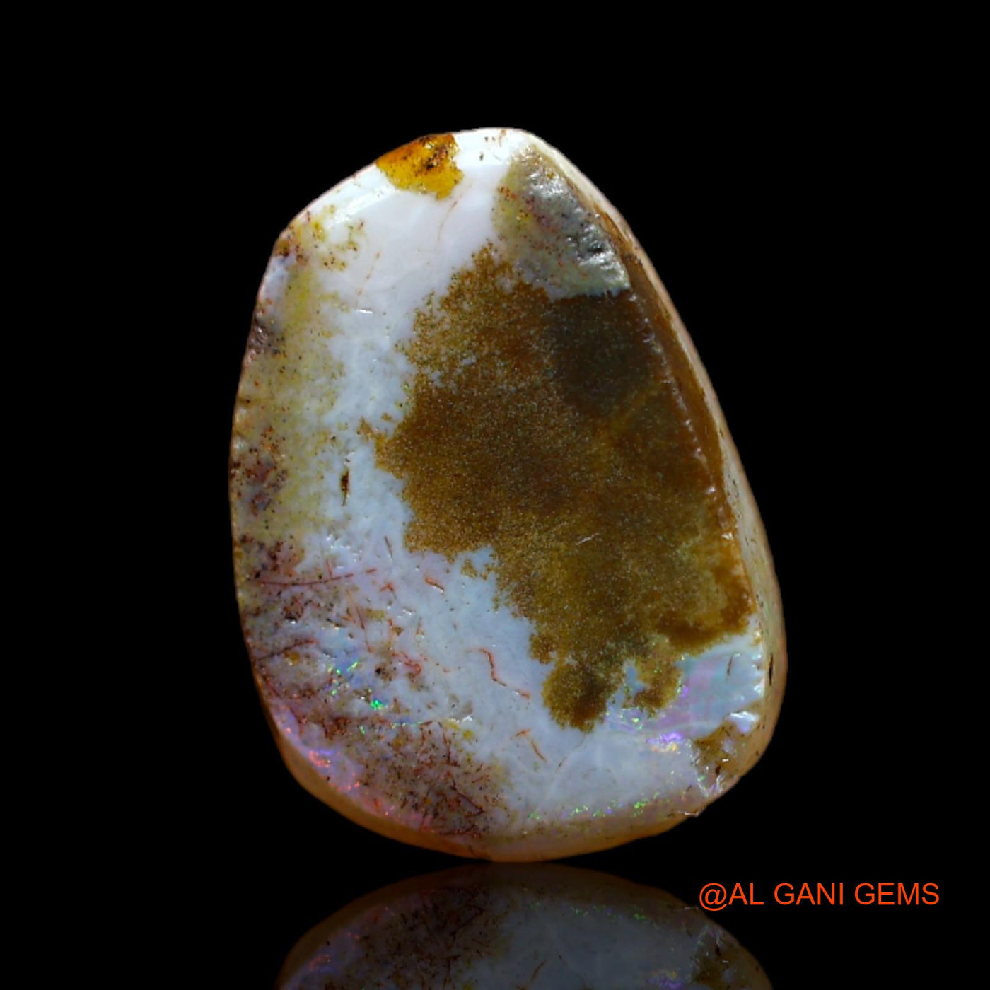 2.00 Cts Unheated Australian Fire Opal Loose Gemstone Fancy Cabochon Natural 12x9x2 mm AB-598