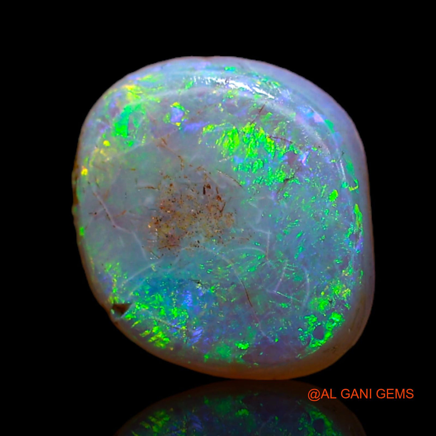 1.40 Cts Natural Australian Fire Opal Loose Gemstone Fancy Cabochon 10x9x2 mm AB-599