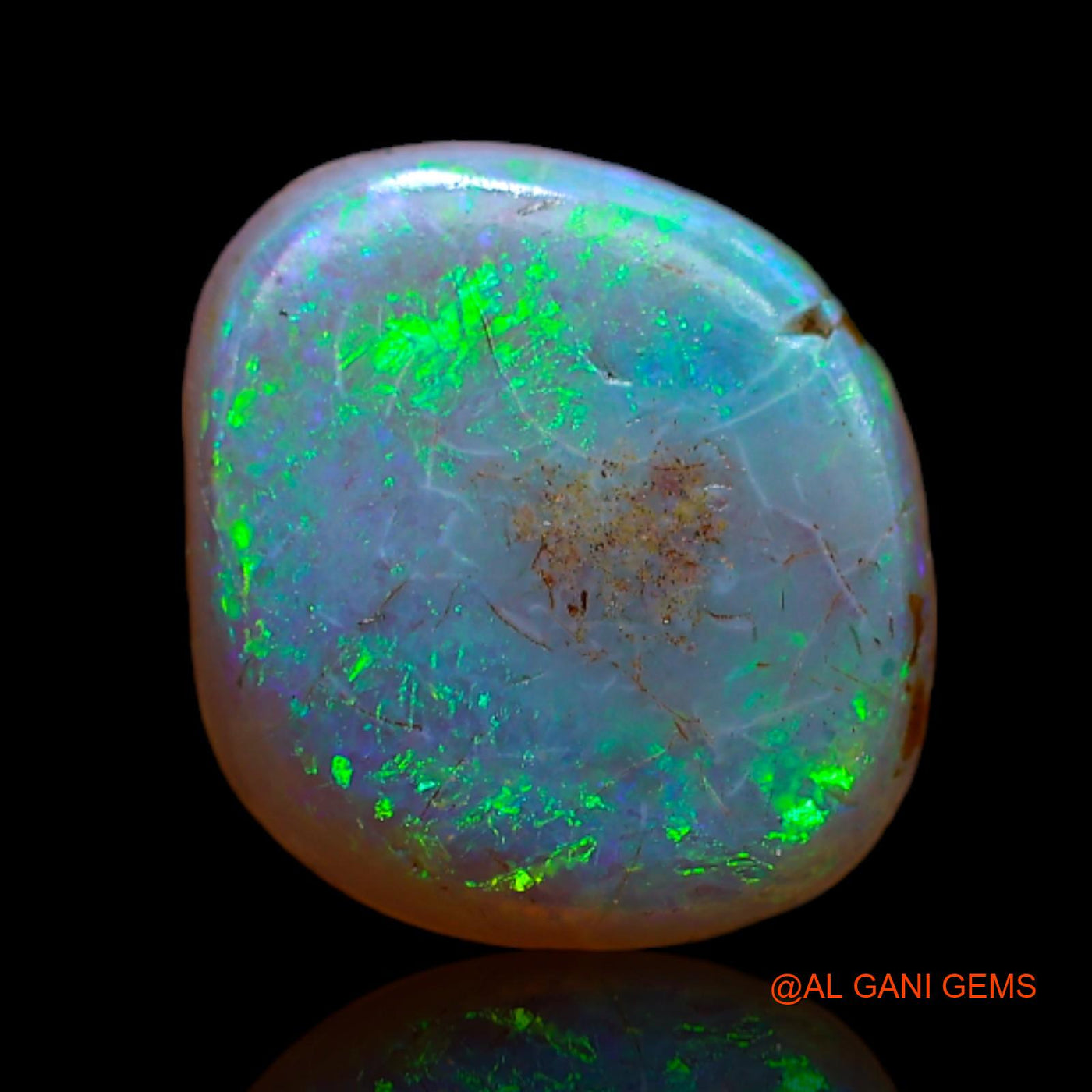 1.40 Cts Natural Australian Fire Opal Loose Gemstone Fancy Cabochon 10x9x2 mm AB-599