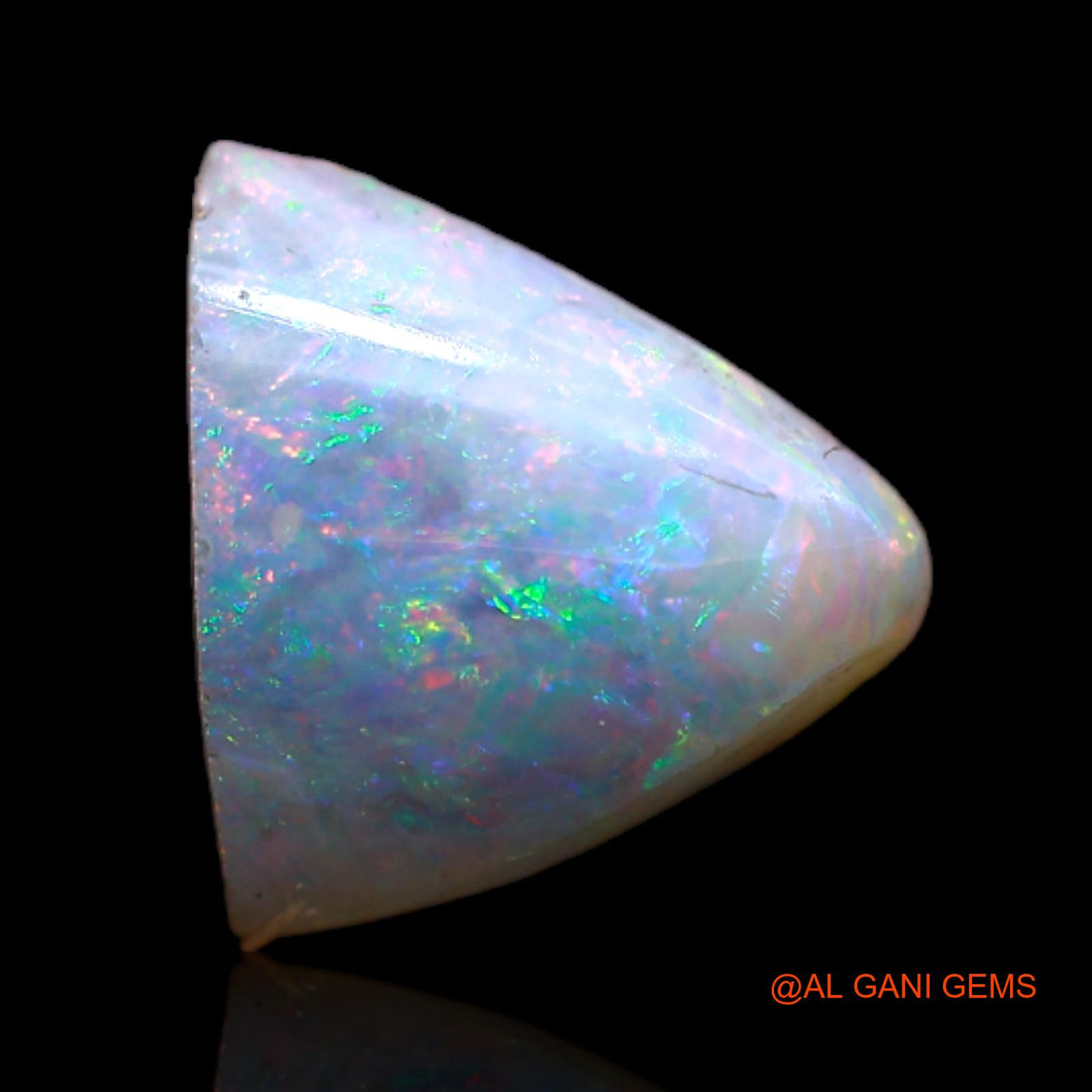 1.40 Cts Natural Australian Fire Opal Trillion Cabochon Loose Gemstone For Jewelry 10x9x2 mm AB-600