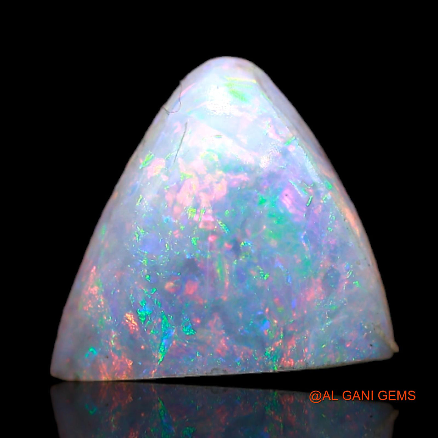 1.40 Cts Natural Australian Fire Opal Trillion Cabochon Loose Gemstone For Jewelry 10x9x2 mm AB-600