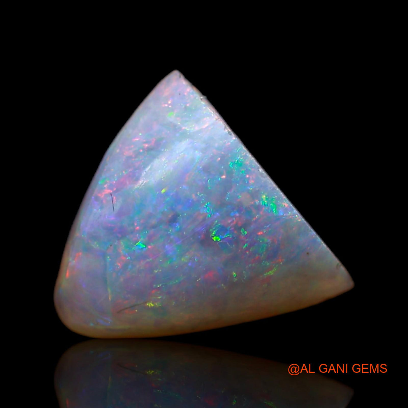 1.40 Cts Natural Australian Fire Opal Trillion Cabochon Loose Gemstone For Jewelry 10x9x2 mm AB-600