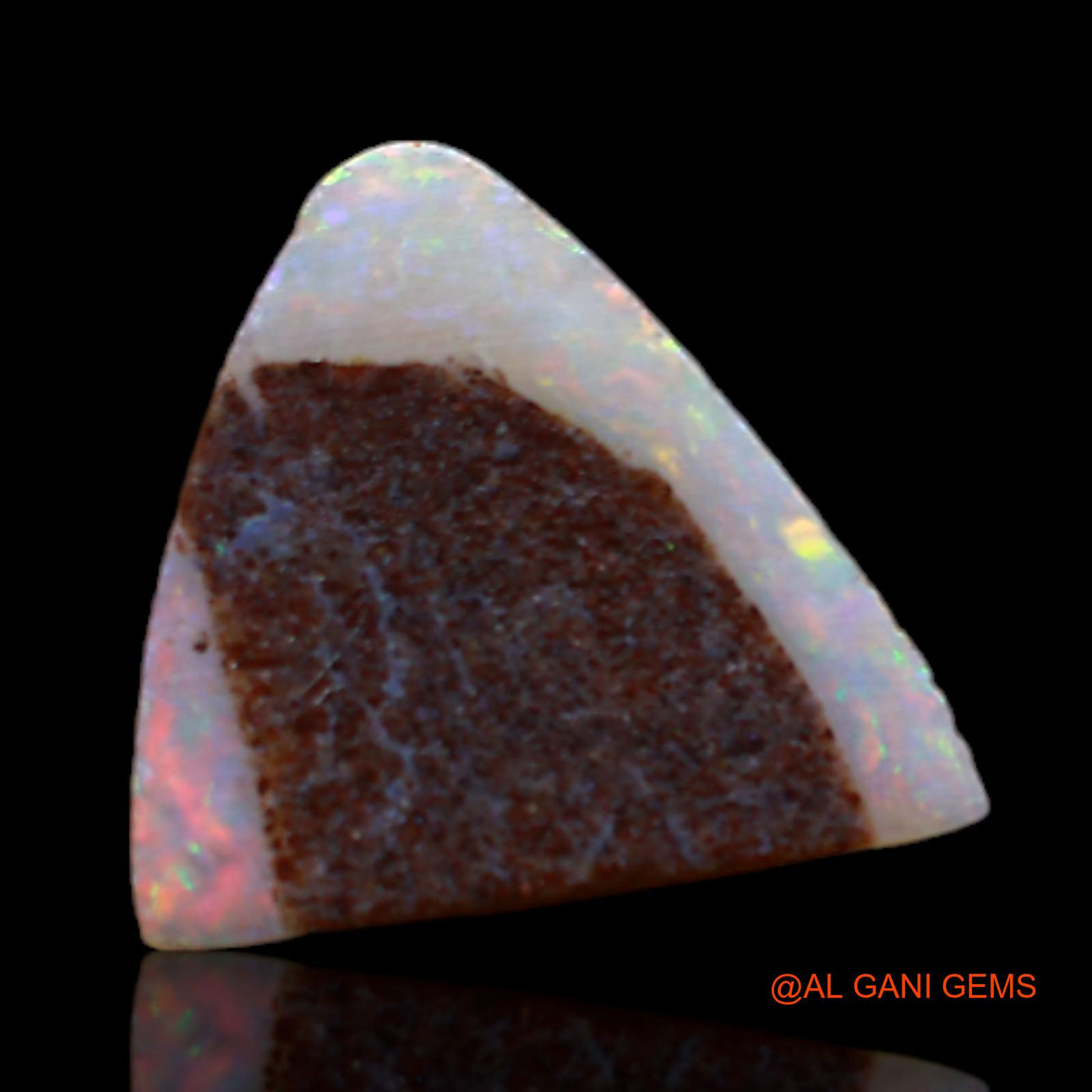 1.40 Cts Natural Australian Fire Opal Trillion Cabochon Loose Gemstone For Jewelry 10x9x2 mm AB-600