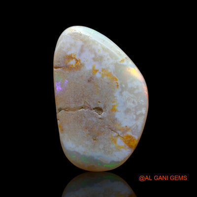 Natural Fire Opal Gemstone 17.00 Cts Loose Fancy Cabochon From Australia 31x19x4 mm AB-602