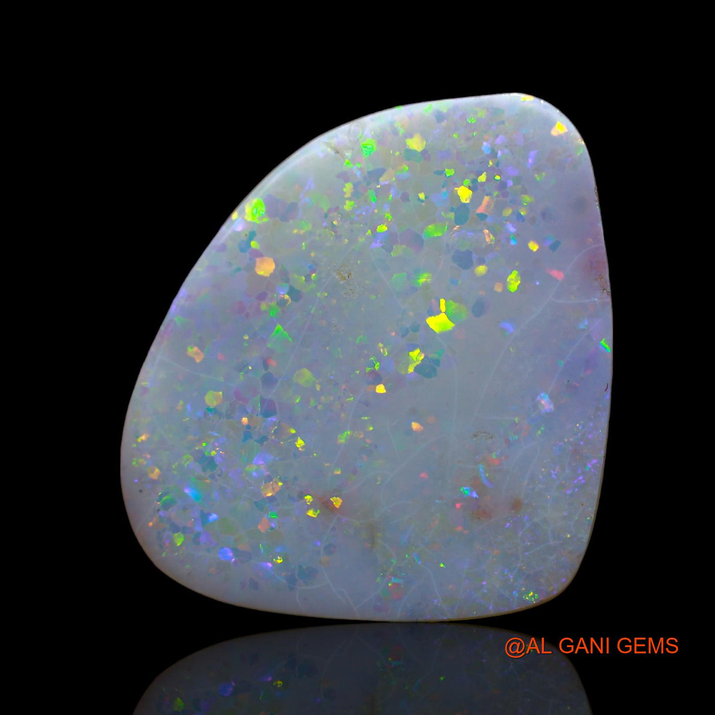11.00 Cts Natural Australian Fire Opal Loose Gemstone Fancy Cabochon 27x21x3 mm AB-603